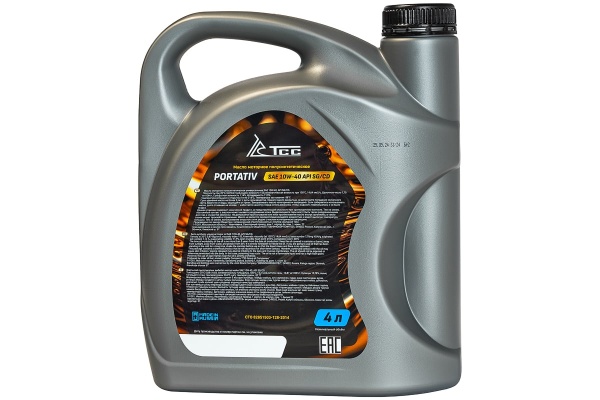 Масло моторное полусинтетическое универсальное SAE 10W-40, API SG/CD (PORTATIV, канистра 4л/ Motor oil 4liter can)